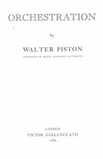 Orchestration - Walter Piston (PDF)